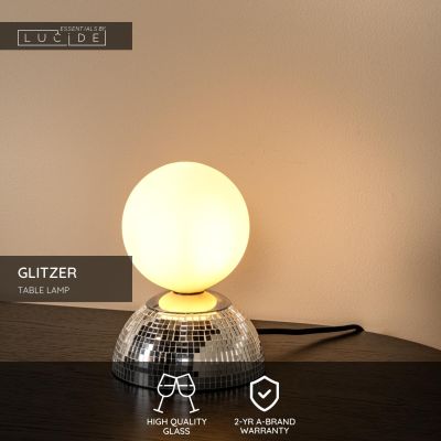 Lucide GLITZER - Table lamp - Ø 14 cm - 1xG9 - Silver